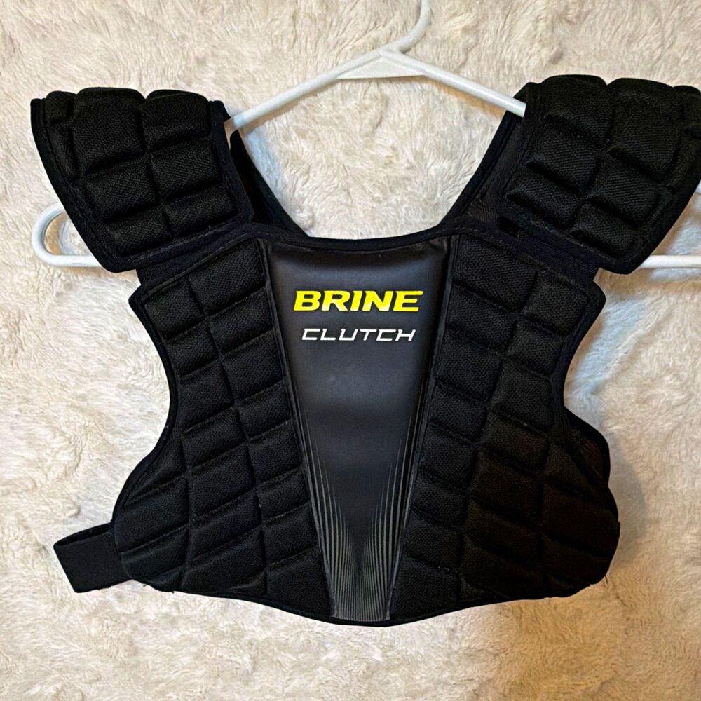 Brine Clutch Lacrosse Chest Pad Small Black Padded Adjustable 2-Strap
